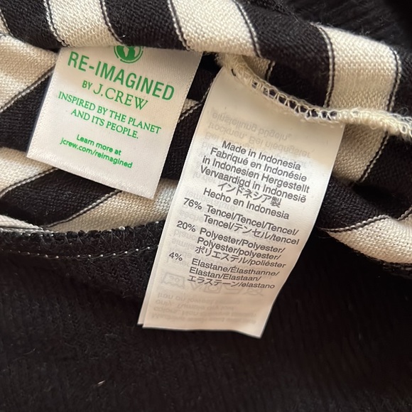 Black and white stripe j crew mock neck sweater - Picture 4 of 4